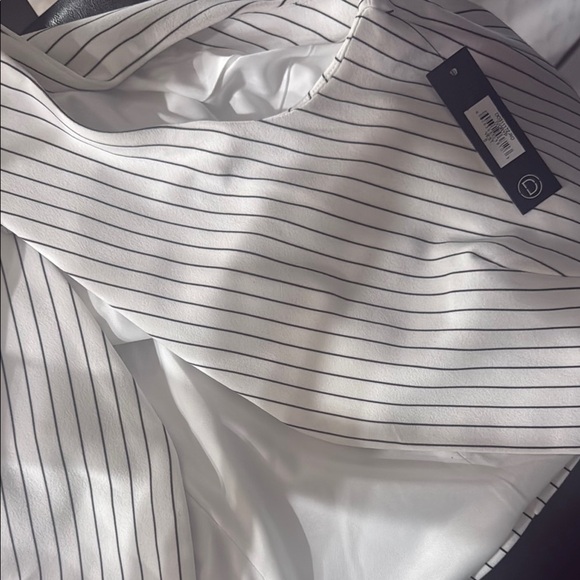 White Striped Women's Vest Top - Picture 3 of 3